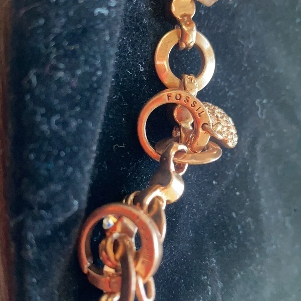 Fossil Rose Gold Charm Bracelet